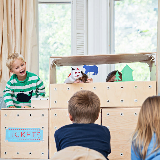 Classic+ Collection: educational building toys and modular system by Wundernook: wooden puppet theatre